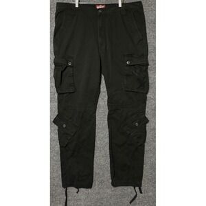 Matchstick Mens 40x32 Cargo Pants Black Multi-Pocket Tactical Workwear